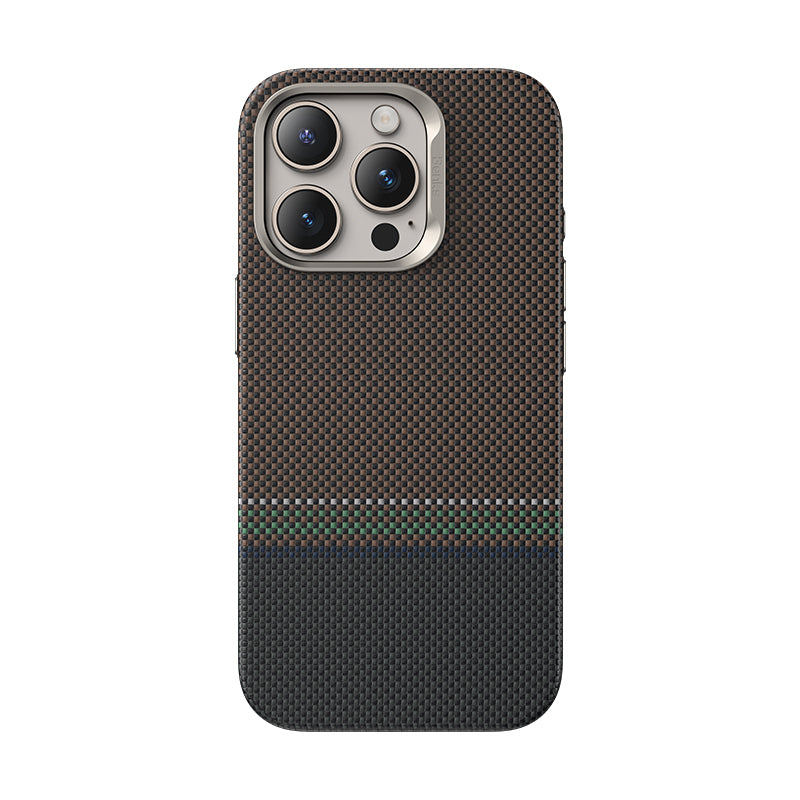 BENKS iPhone 16 Pro Max Magsafe Şarj Özellikli Karbon Fiber Tasarımlı Prestige ArmorPro Kevlar Kapak