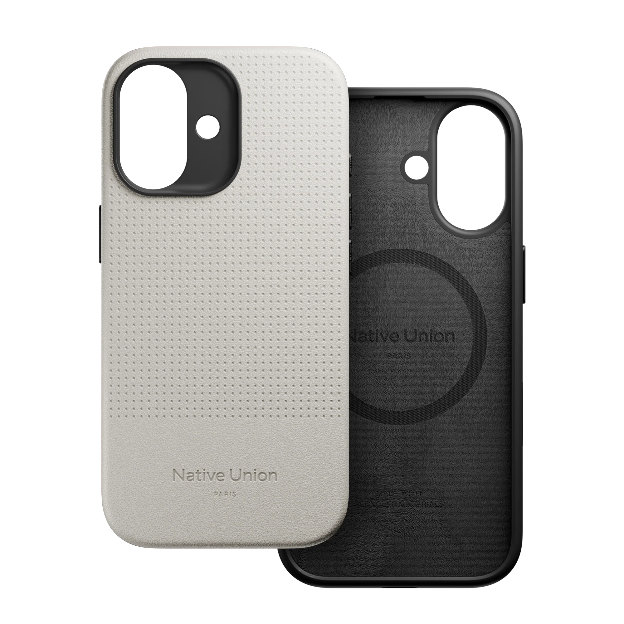 Apple iPhone 17 Kılıf M-safe Şarj Özellikli Deri Dokulu Native Union 2025 Active Serisi Kapak Beyaz