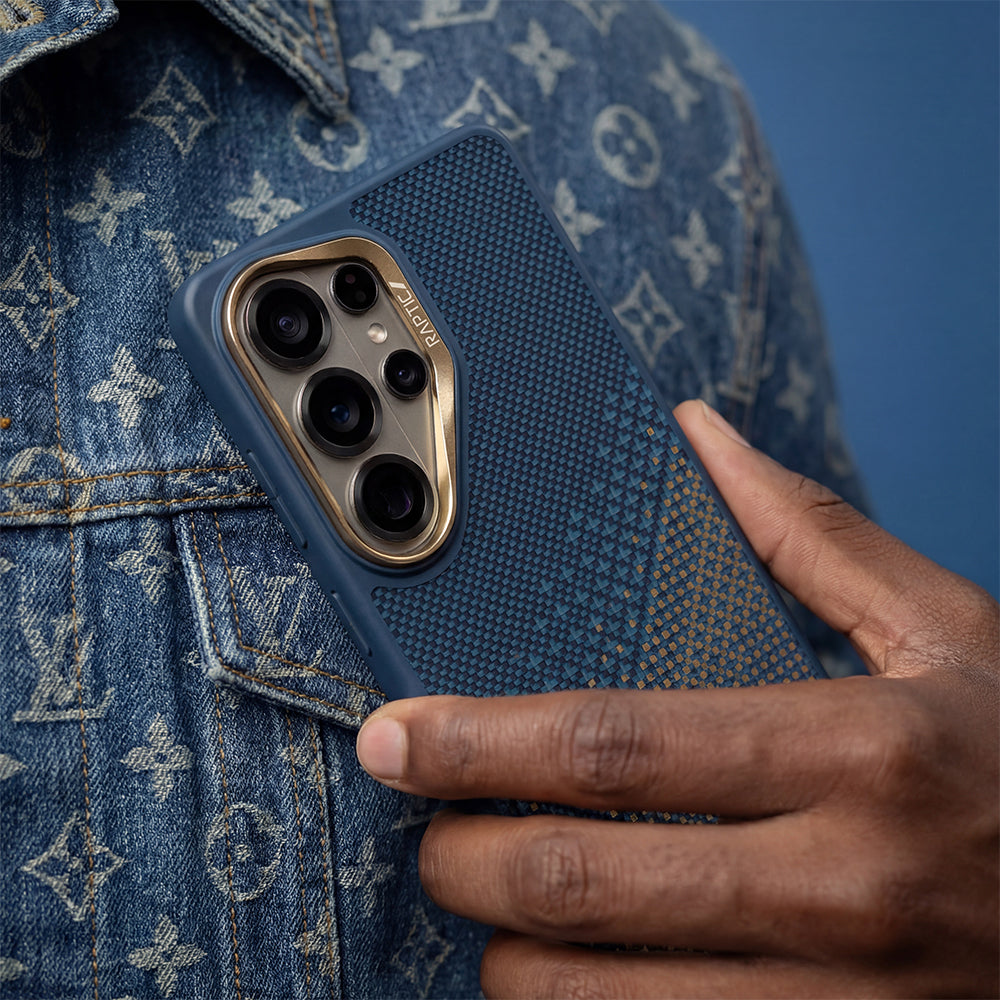 Galaxy S26 Ultra Kılıf M-safe Şarj Özellikli Raptic Aramid Skin Dual Serisi Kapak Lacivert