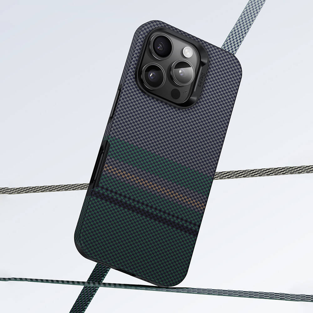 Magsafe Şarj Özellikli Karbon Fiber Tasarımlı Benks Aurora ArmorPro Kevlar Kapak - enzaksesuar