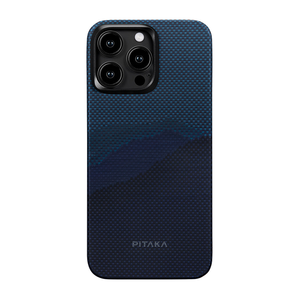 PİTAKA Magsafe Şarj Özellikli İPhone 15 Pro Max Aramid Fiber Tactile Woven Starpeak Serisi Over The Horizon Kapak