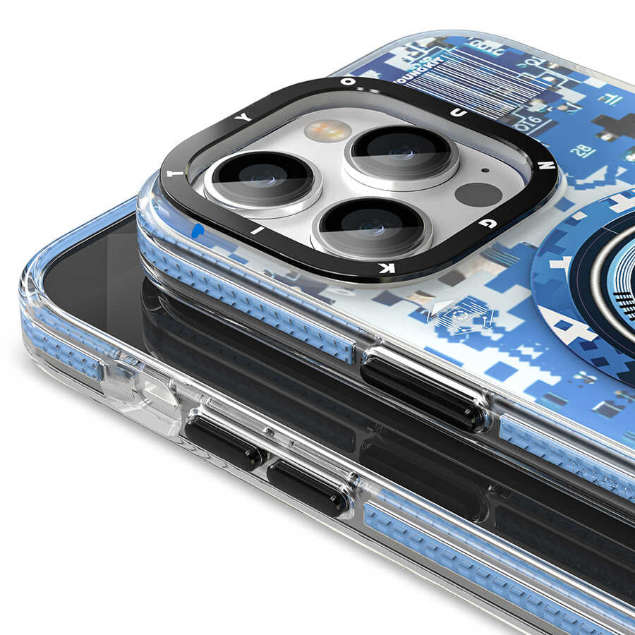 Youngkit Kamuflaj Serisi iPhone Mavi Kapak - enzaksesuar