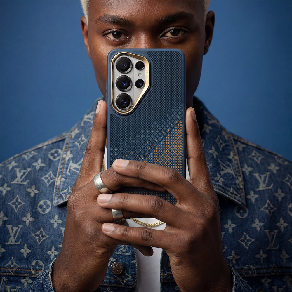 Galaxy S26 Ultra Kılıf M-safe Şarj Özellikli Raptic Aramid Skin Dual Serisi Kapak Lacivert