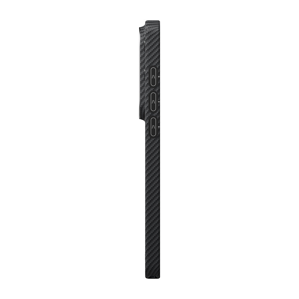 Galaxy S26 Ultra Kılıf M-safe Şarj Özellikli 600D Aramid Fiber Pitaka Ultra-Slim Classic Serisi Black-Grey Twill Kapak Siyah-Gri