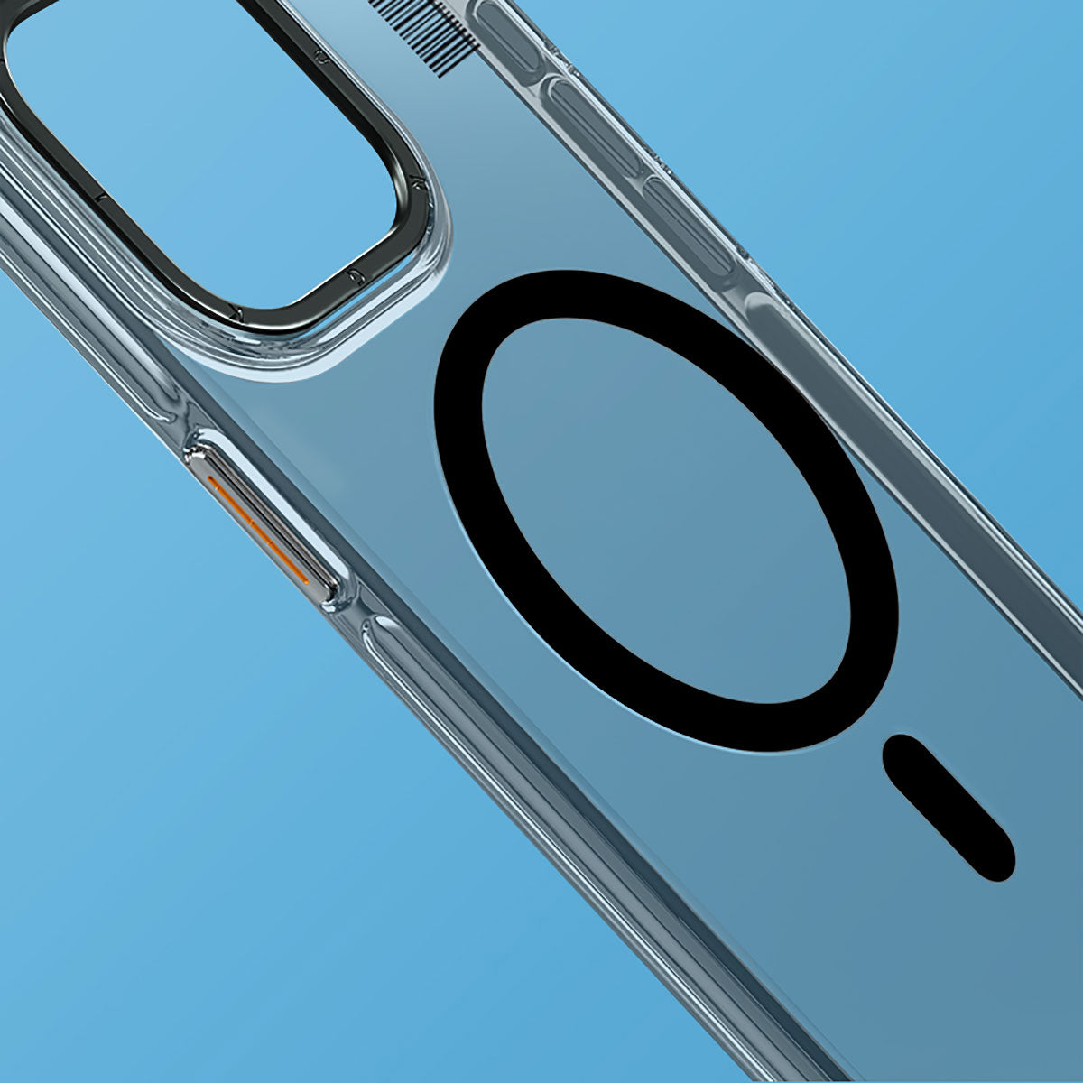 Magsafe Şarj Özellikli Şeffaf Youngkit Crystal Shield Serisi Siyah Kapak - enzaksesuar