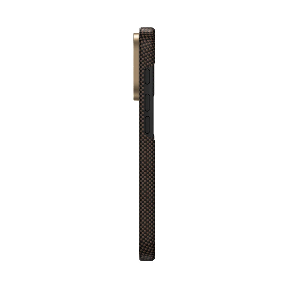 BENKS iPhone 16 Pro Magsafe Şarj Özellikli ArmorTint Serisi ArmorAir Kevlar Gold Kılıf