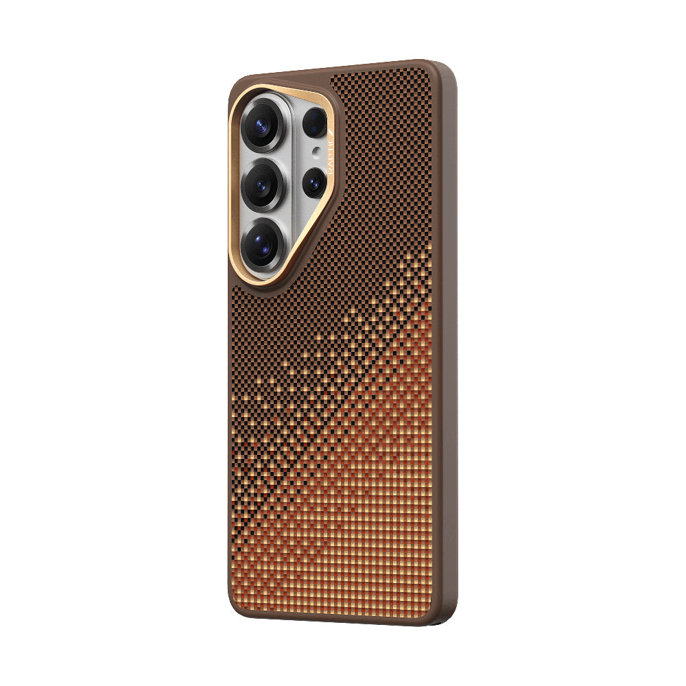 Galaxy S26 Ultra Kılıf M-safe Şarj Özellikli Raptic Aramid Skin Dual Serisi Kapak Kahverengi