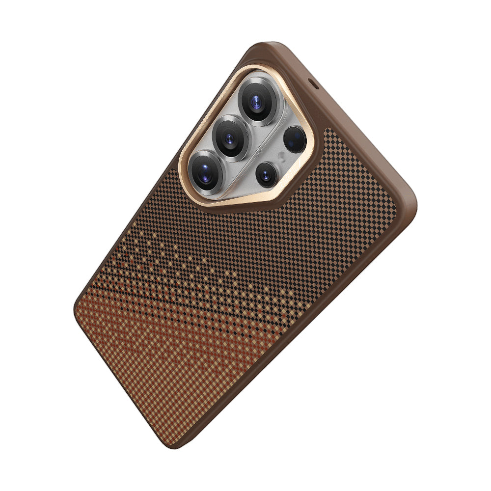 Galaxy S26 Ultra Kılıf M-safe Şarj Özellikli Raptic Aramid Skin Dual Serisi Kapak Kahverengi
