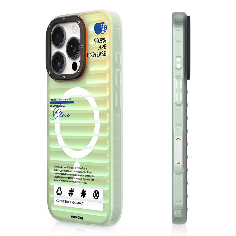 YOUNGKİT iPhone 16 Pro Max Magsafe Şarj Özellikli Chameleon Serisi Mavi Kılıf