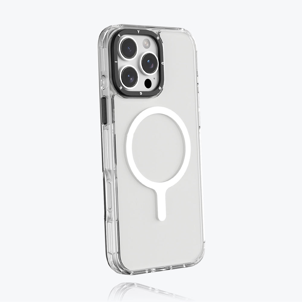 YOUNGKIT iPhone 16 Pro Max Magsafe Şarj Özellikli Crystal Color Serisi Şeffaf Kılıf