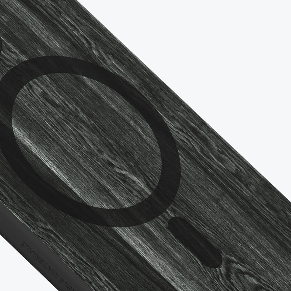 Magsafe Şarj Özellikli Sararmaya Dayanıklı Youngkit Wood Forest Serisi Siyah Kapak - enzaksesuar