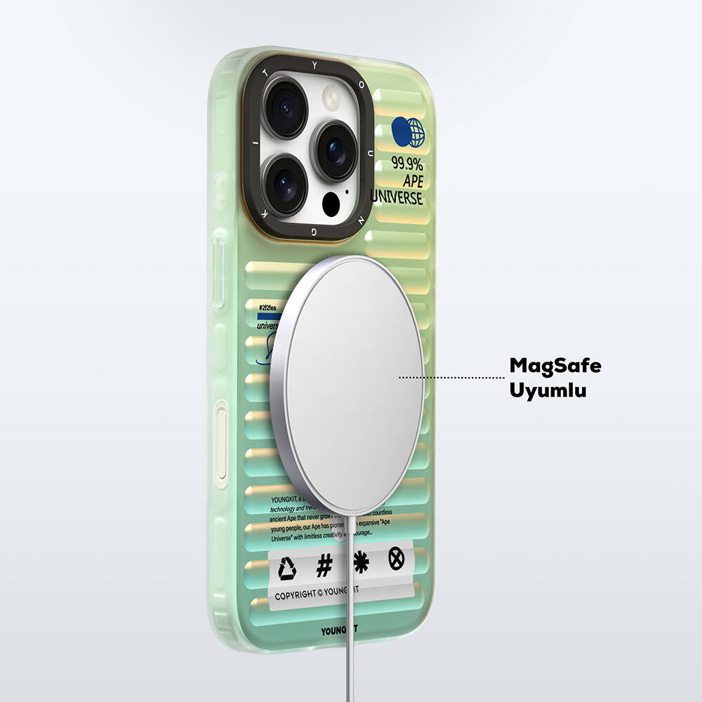 YOUNGKİT iPhone 16 Pro Max Magsafe Şarj Özellikli Chameleon Serisi Mavi Kılıf