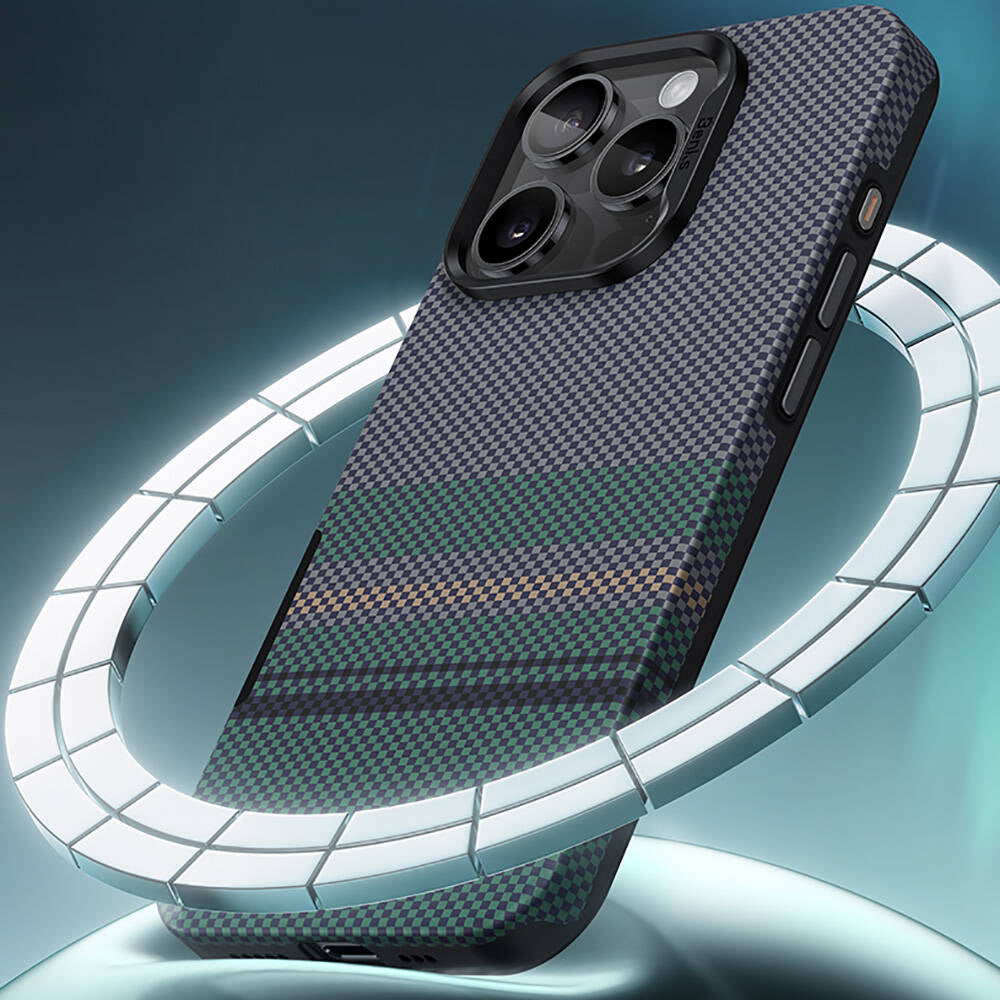 Magsafe Şarj Özellikli Karbon Fiber Tasarımlı Benks Aurora ArmorPro Kevlar Kapak - enzaksesuar