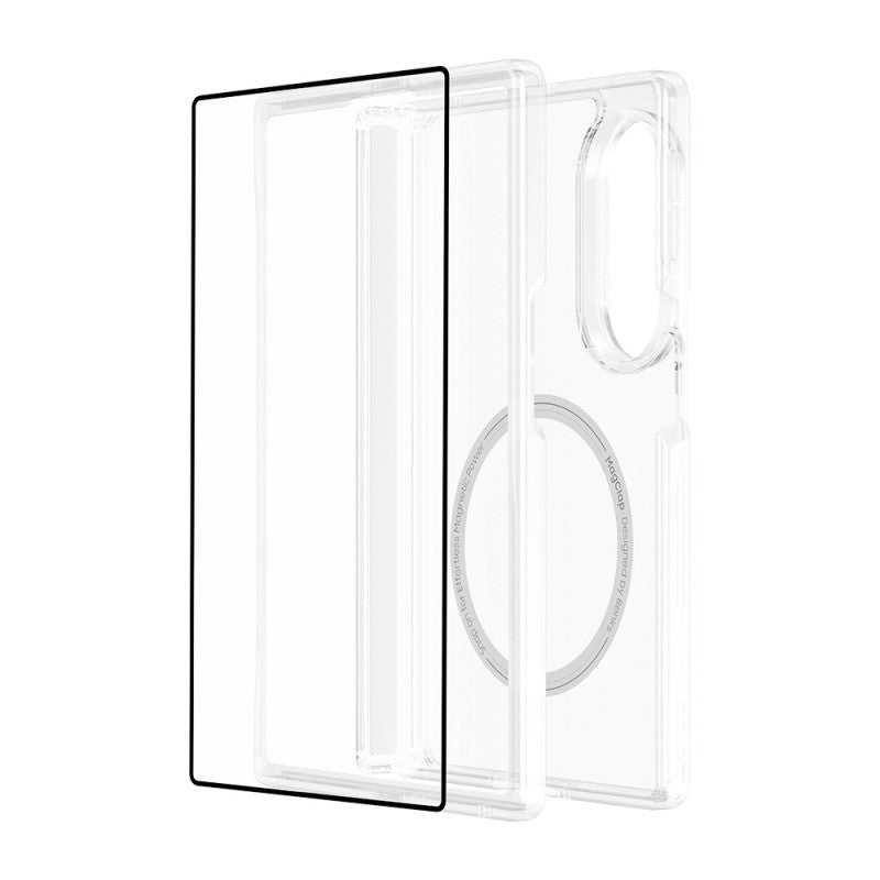 Galaxy Z Fold 8 Benks Crystal Grand Combo Üçlü Aksesuar Seti (Ön Arka Şeffaf Kapak + Ekran Koruyucu) Şeffaf