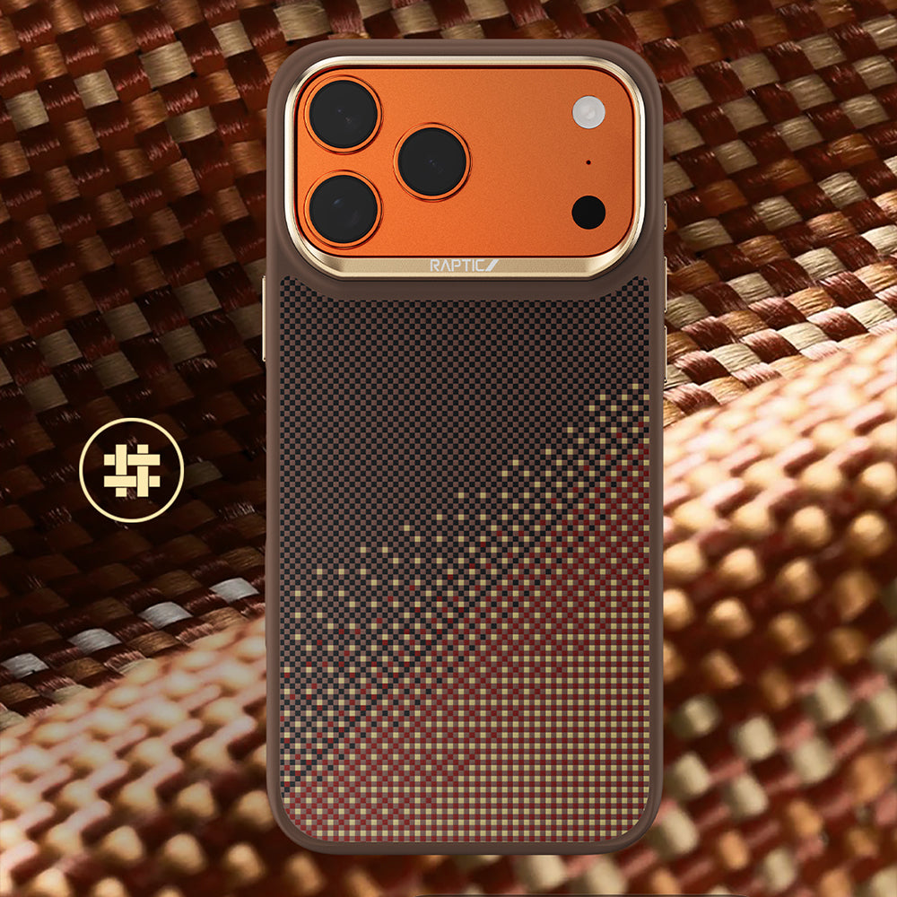 Apple iPhone 17 Pro Max Kılıf M-safe Şarj Özellikli Raptic Aramid Dual Serenity Serisi Kapak Kahverengi
