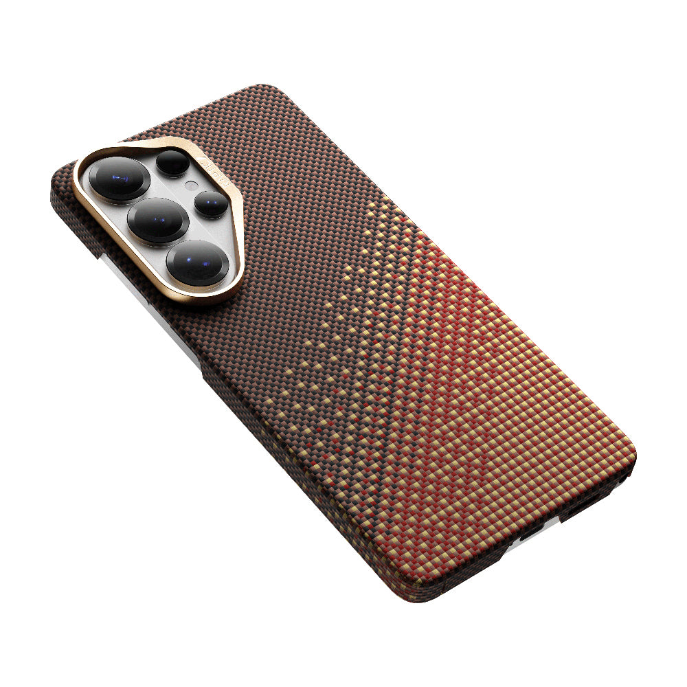 Galaxy S26 Ultra Kılıf M-safe Şarj Özellikli Raptic Aramid Skin Serisi Kapak Kahverengi