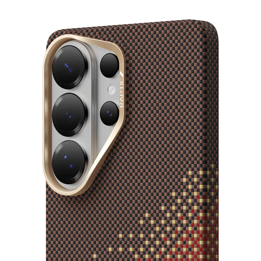 Galaxy S26 Ultra Kılıf M-safe Şarj Özellikli Raptic Aramid Skin Serisi Kapak Kahverengi