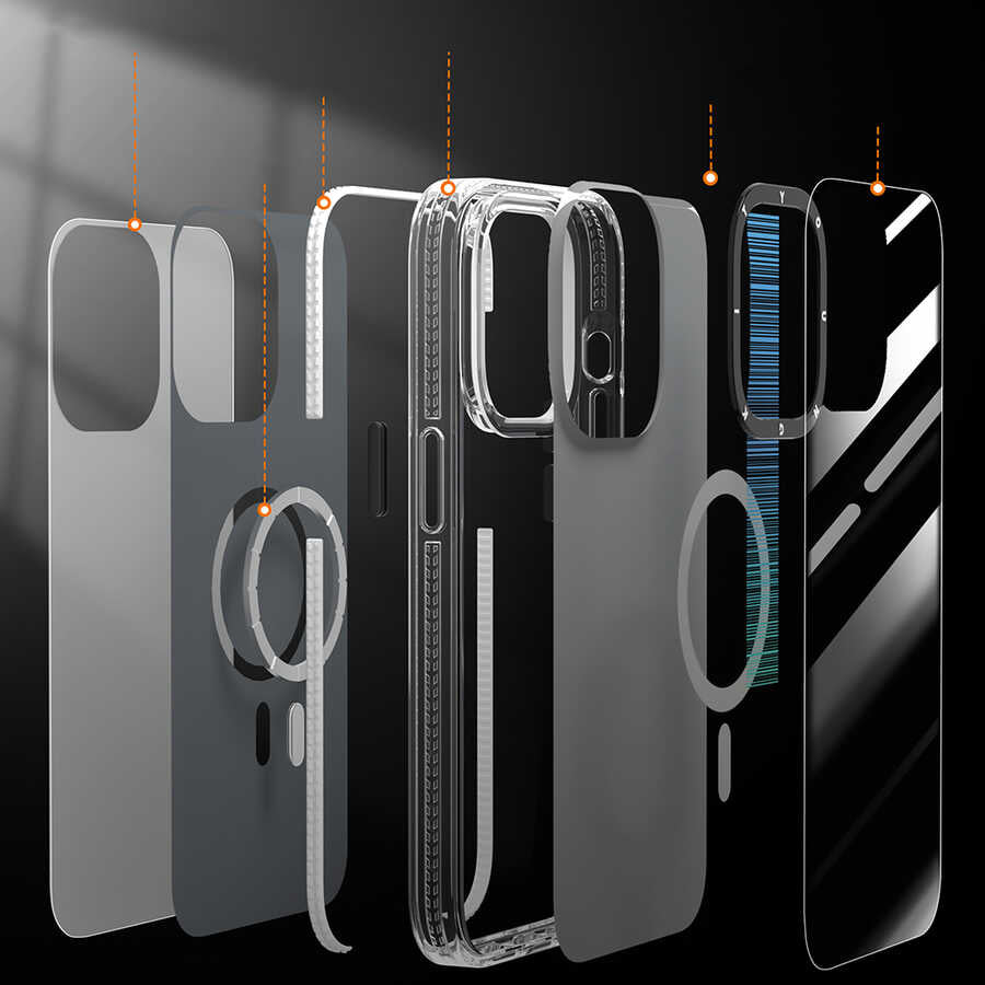 Youngkit Pure Serisi iPhone Gri Kapak - enzaksesuar