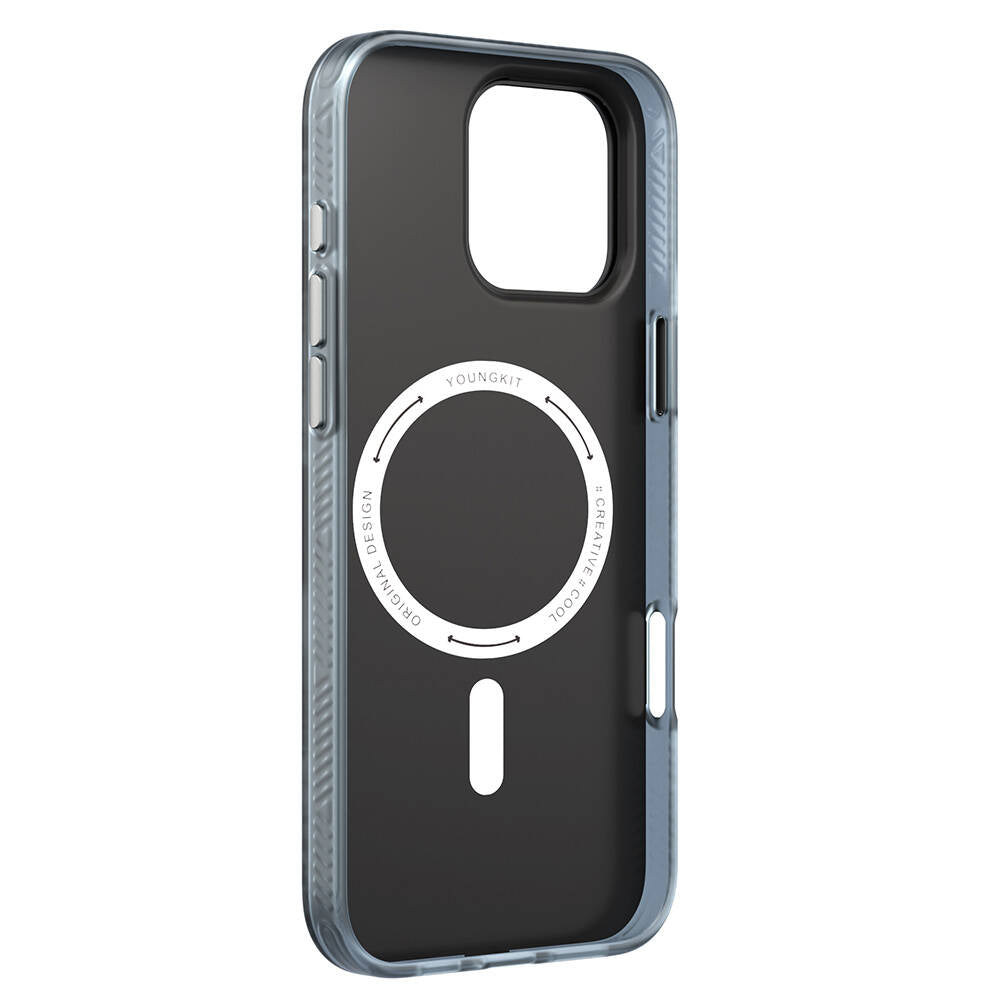 YOUNGKİT iPhone 16 Pro Max Magsafe Şarj Özellikli Technology Serisi Gri Kılıf
