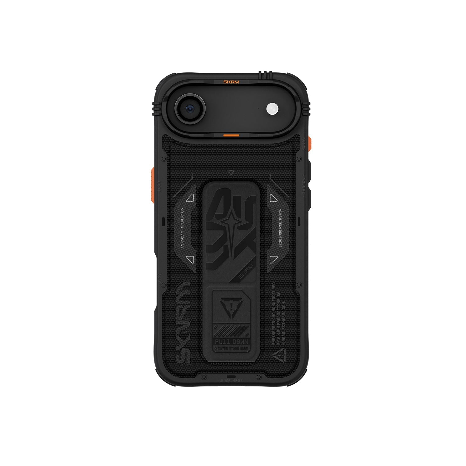 Apple iPhone 17 Air Kılıf SkinArma M-safe Şarj Özellikli Airbag Tasarımlı Standlı Phantom Kapak Siyah