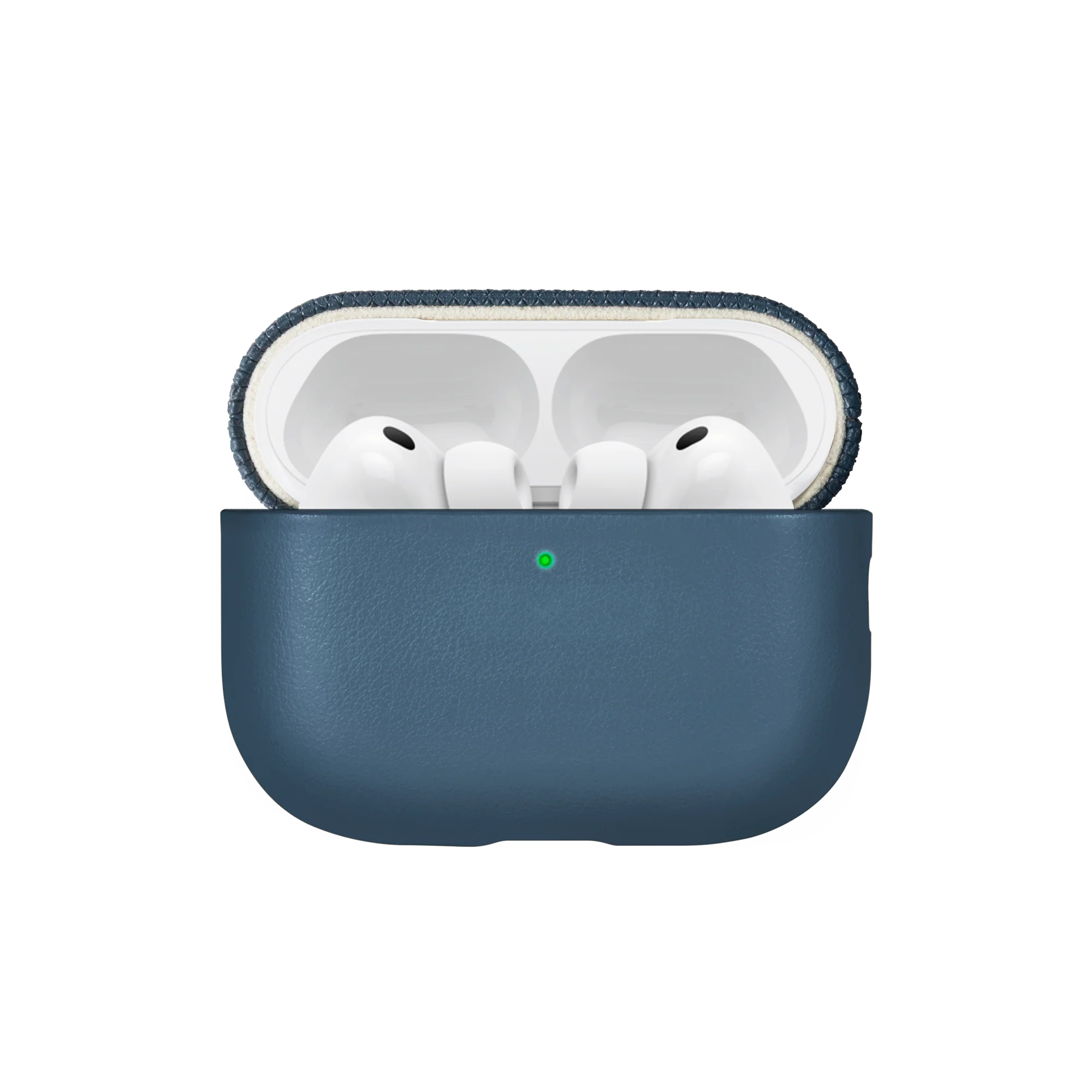 Apple AirPods Pro 3 Kılıf Qi M-Safe Şarj Özellikli Native Union Classic Serisi Suni Deri Kapak Lacivert