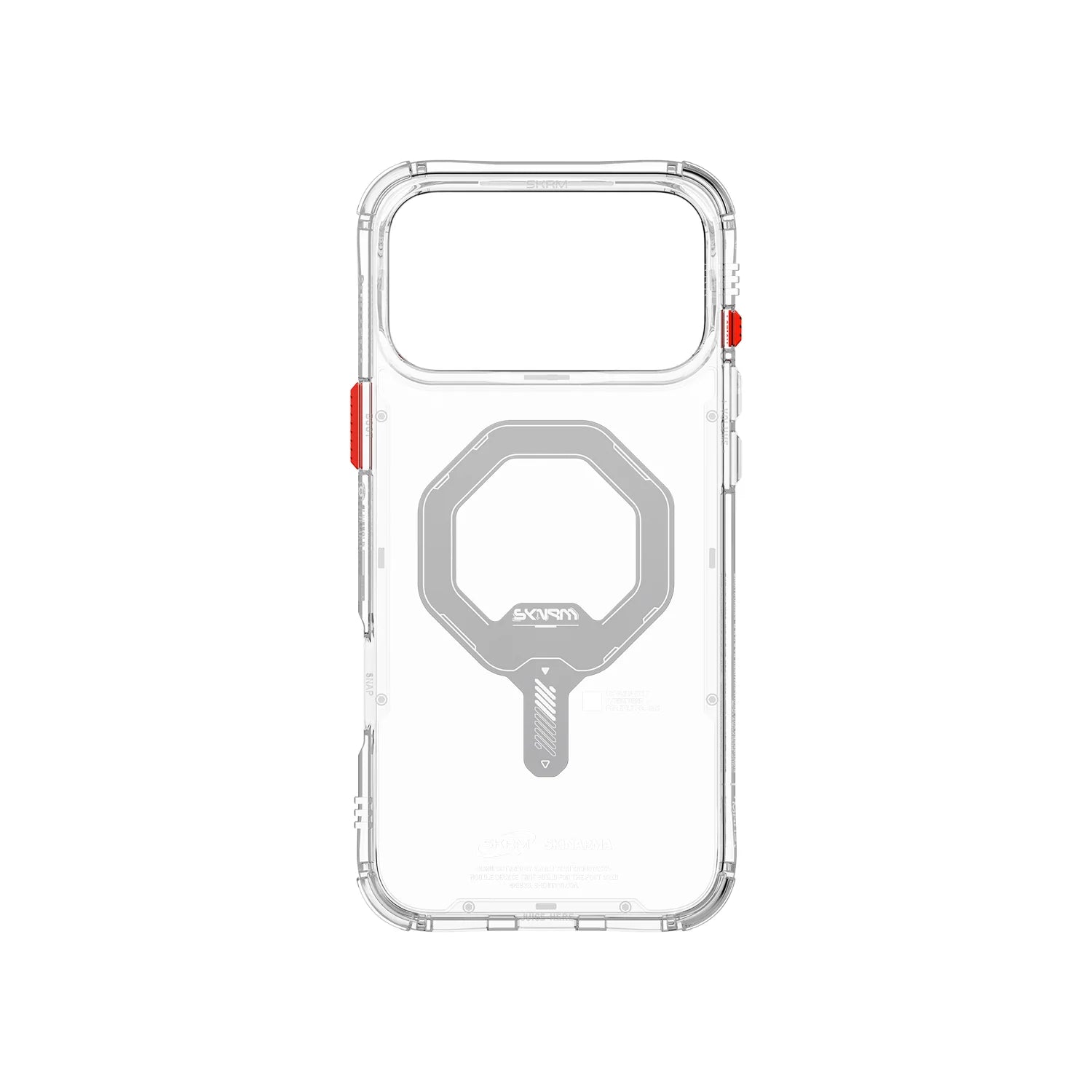 Apple iPhone 17 Pro Max Kılıf M-safe Şarj Özellikli Şeffaf Airbag Tasarımlı Skinarma Saido Mag-Charge Kapak Şeffaf