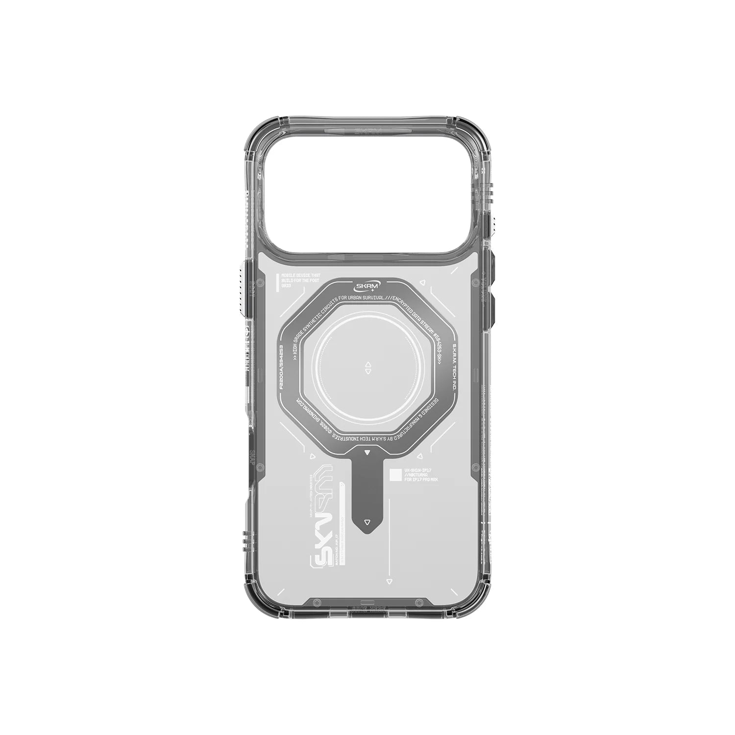 Apple iPhone 17 Pro Max Kılıf SkinArma M-safe Şarj Özellikli Airbag Tasarımlı Magma Kapak Füme