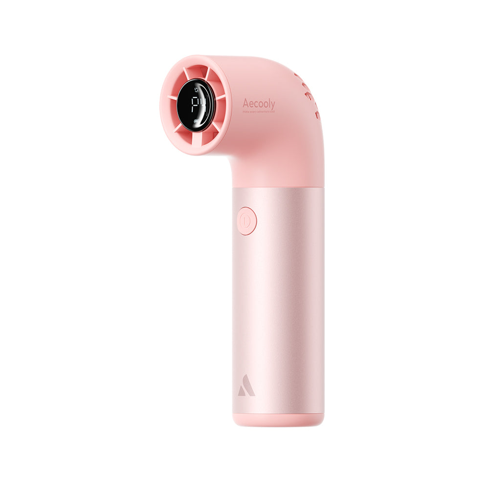 Aecooly PH01 Aero Pro Serisi Dijital LED Göstergeli Portatif Soğutucu El Fanı Pembe