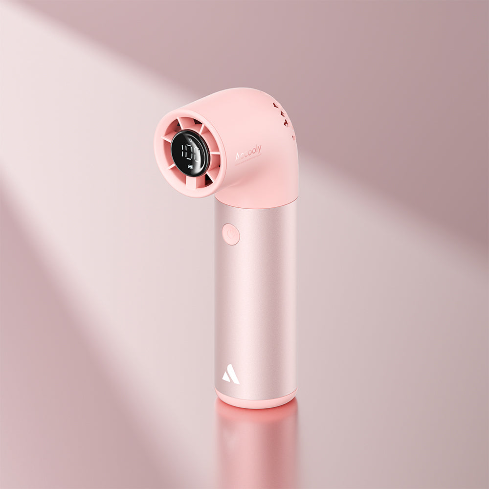 Aecooly PH01 Aero Pro Serisi Dijital LED Göstergeli Portatif Soğutucu El Fanı Pembe