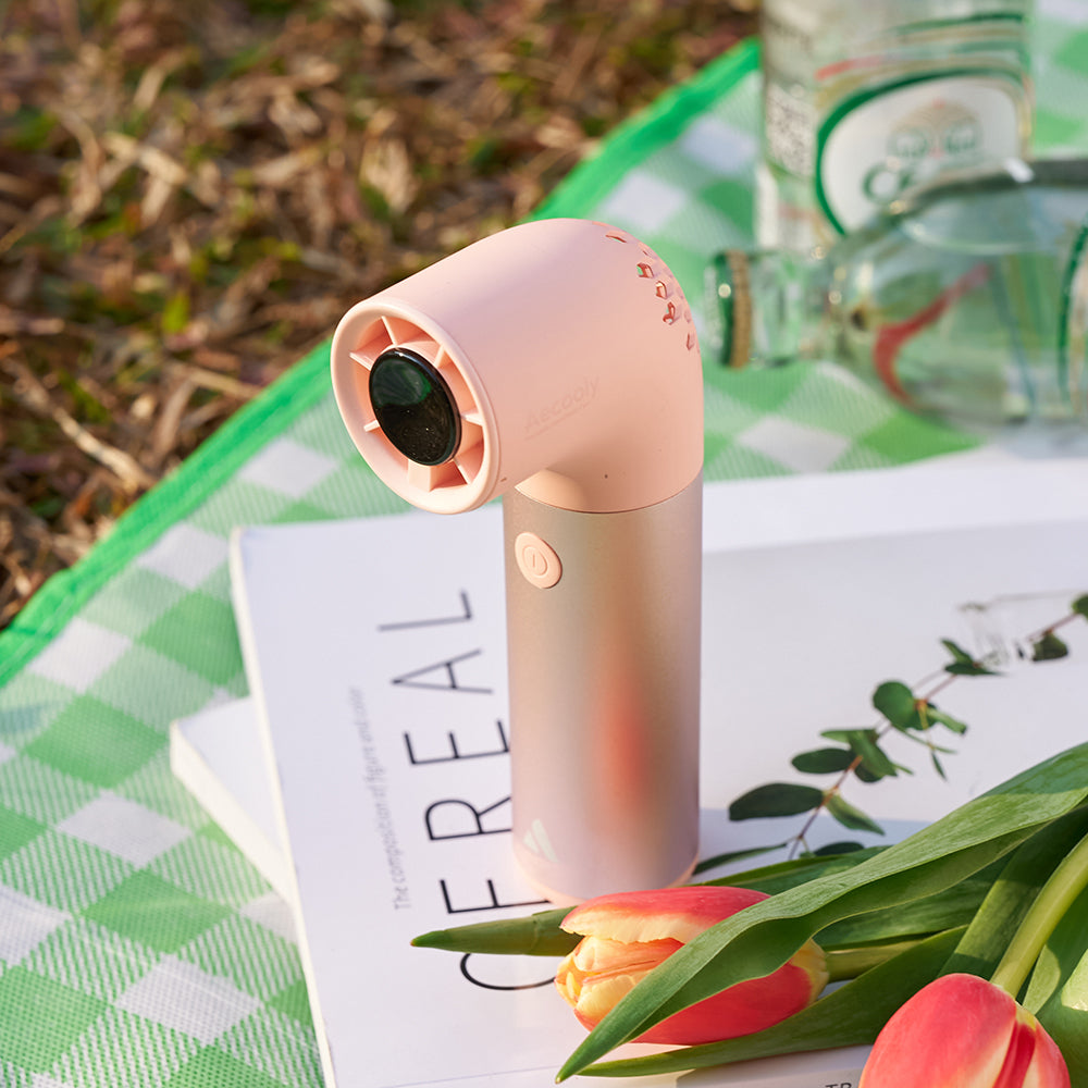 Aecooly PH01 Aero Pro Serisi Dijital LED Göstergeli Portatif Soğutucu El Fanı Pembe
