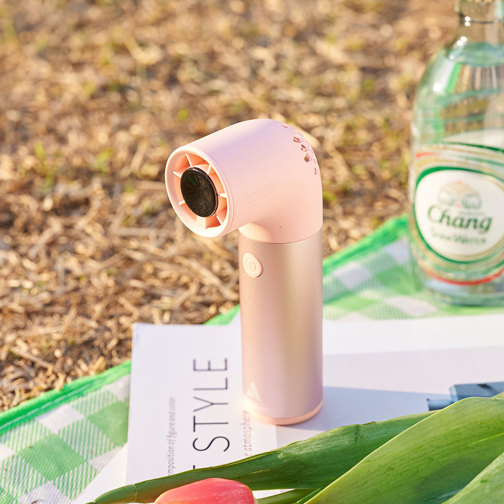 Aecooly PH01 Aero Pro Serisi Dijital LED Göstergeli Portatif Soğutucu El Fanı Pembe