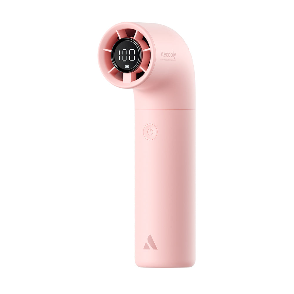 Aecooly PH02-A Aero Serisi Dijital LED Göstergeli Portatif Soğutucu El Fanı Pembe