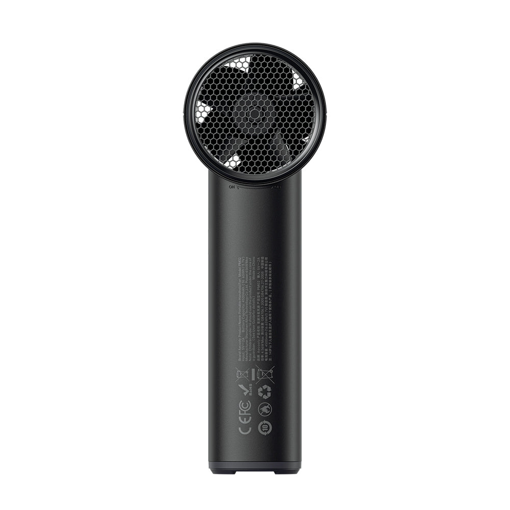 Aecooly PM02 Dijital LED Göstergeli Mist Chill Özellikli 5 Kademeli Portatif Soğutucu El Fanı Siyah