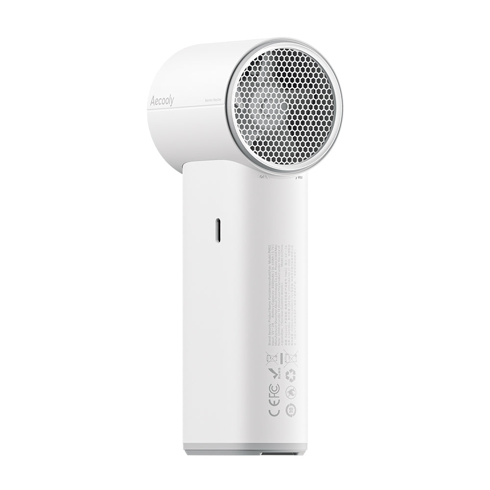 Aecooly PM02 Dijital LED Göstergeli Mist Chill Özellikli 5 Kademeli Portatif Soğutucu El Fanı Beyaz