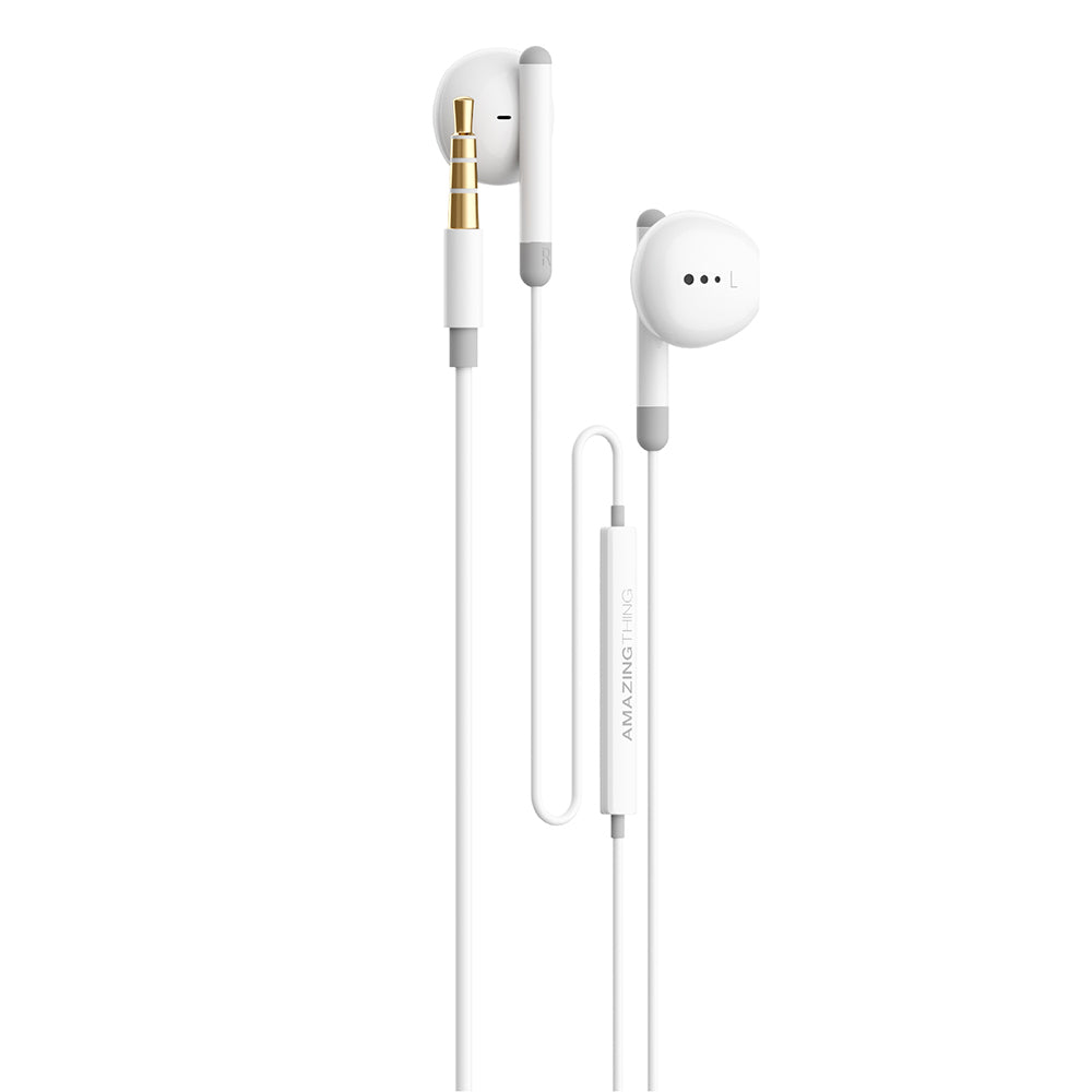Amazingthing 3.5mm Kulak İçi Kablolu Kulaklık 1.2m Beyaz