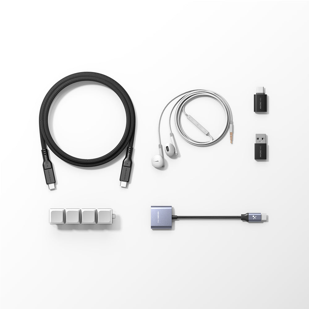 Amazingthing 5in1 Taşınabilir Tablet Aksesuarları Kampüs Kiti Siyah-Beyaz