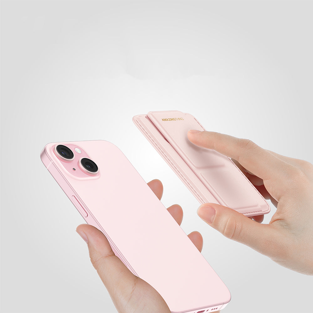Amazingthing Edition Mag Serisi Fonksiyonel Çok Yönlü Grip Standlı Magnetik Kartlık Pembe