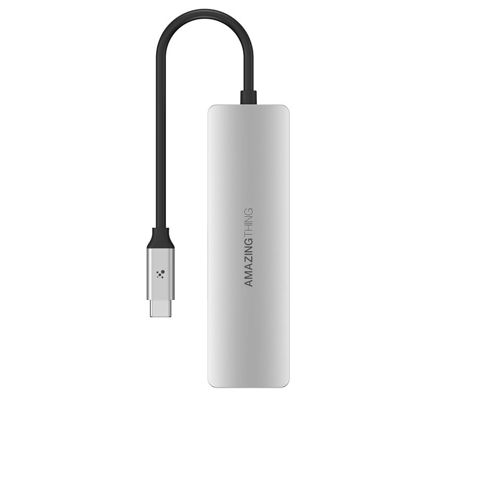 Amazingthing Thunder Pro Type-c to HDTV 5 in 1 4K 60Hz Dönüştürücü Adaptör Gri