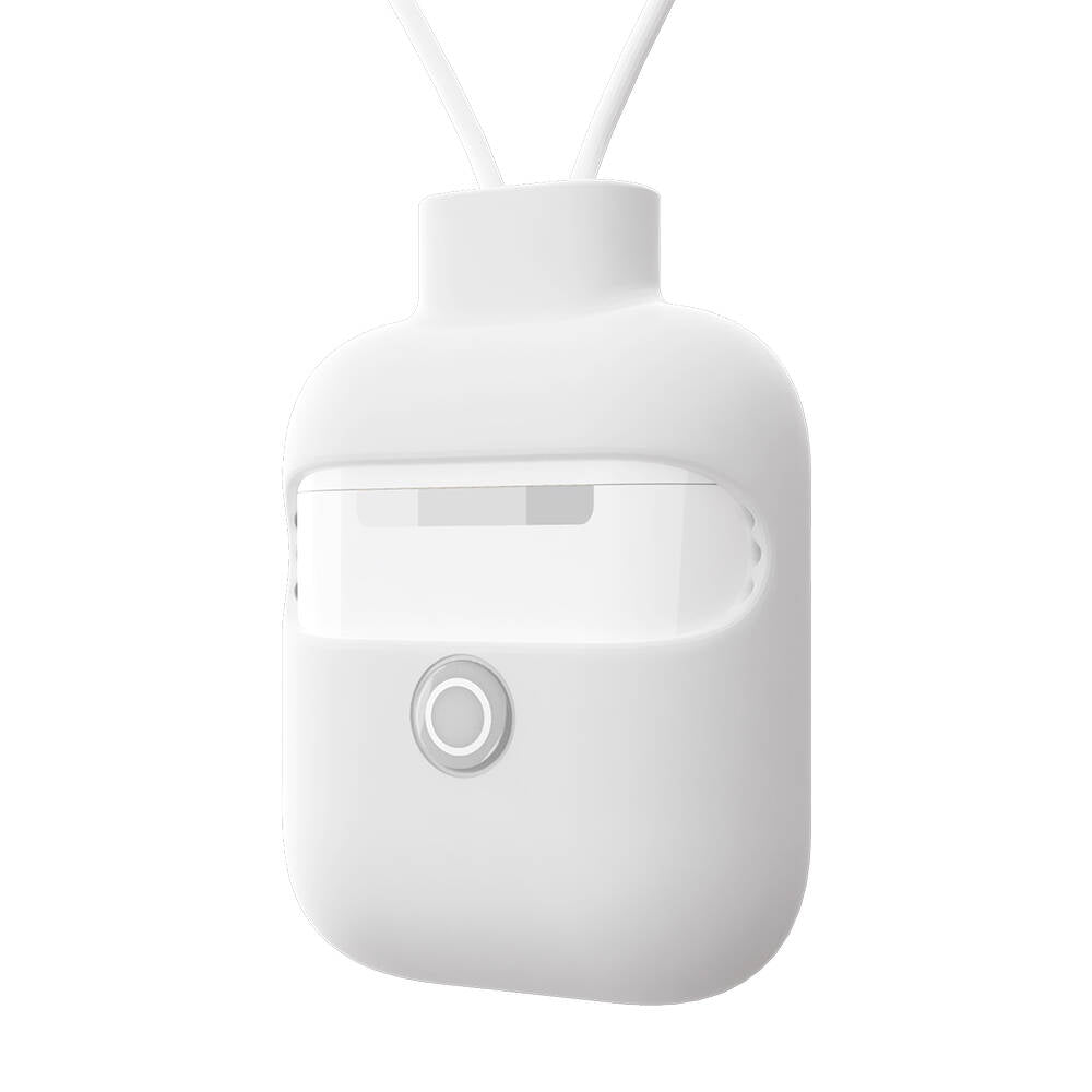 Airpods 2. Nesil Kılıf Boyun Askılı Jelly Bean Tasarımlı Kablosuz Şarj Özellikli Lisanslı Switcheasy ColorBuddy Kılıf Beyaz