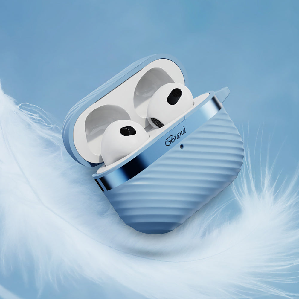 Apple AirPods 3. Nesil Kılıf M-Safe Şarj Özellikli Mutural Jiguang Serisi Silikon Kapak Bej
