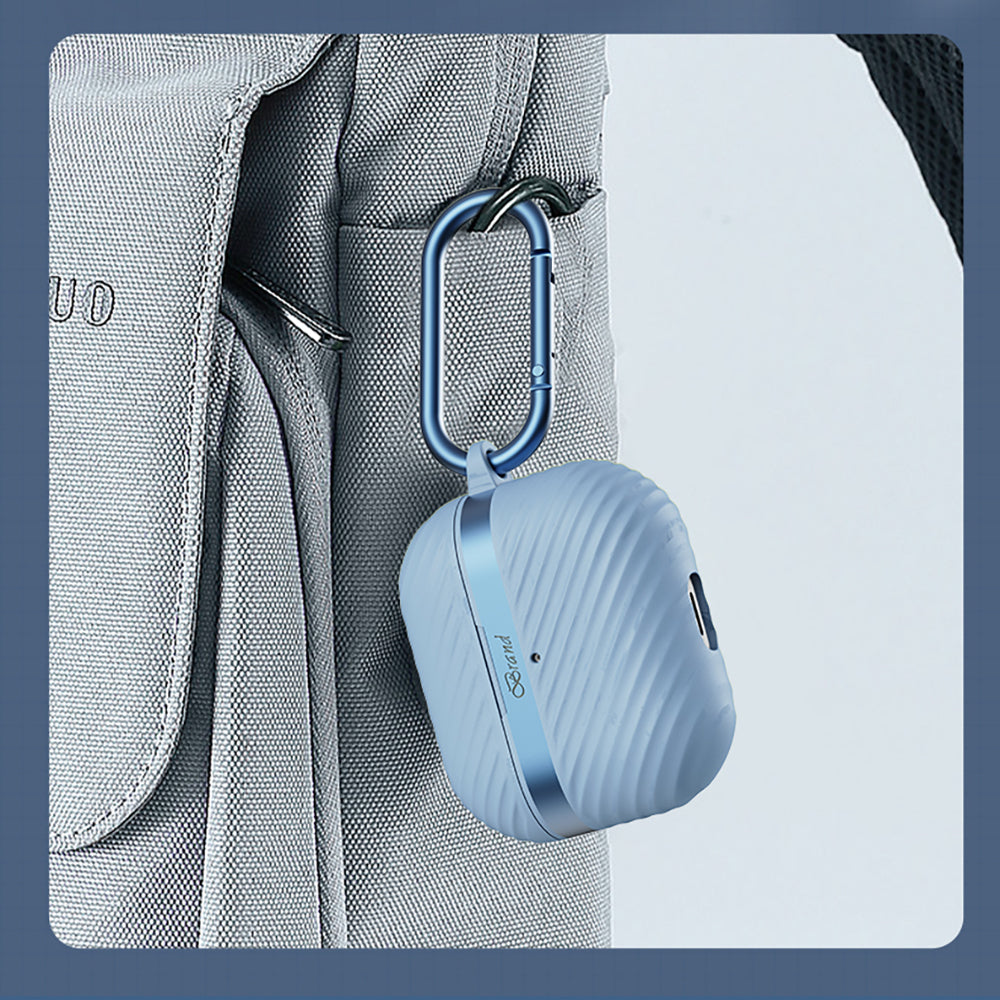 Apple AirPods 3. Nesil Kılıf M-Safe Şarj Özellikli Mutural Jiguang Serisi Silikon Kapak Koyu Pembe