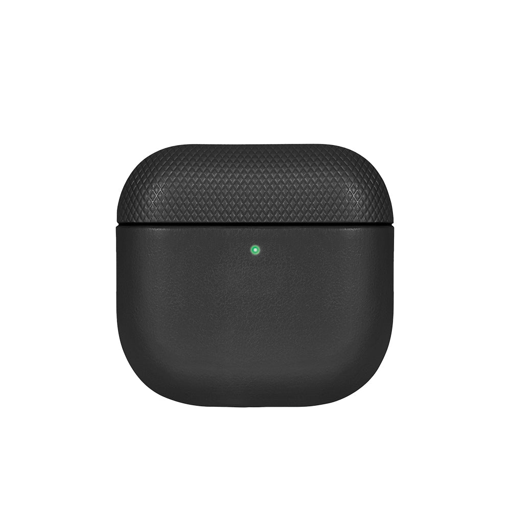 Apple AirPods 4 Kılıf Qi M-Safe Şarj Özellikli Native Union RE Classic Serisi Suni Deri Kapak Siyah