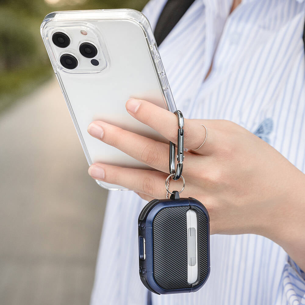 Airpods Pro 2 Kılıf Airbag Korumalı Ultra Sağlam Lisanslı Switcheasy Defender Kılıf Mavi