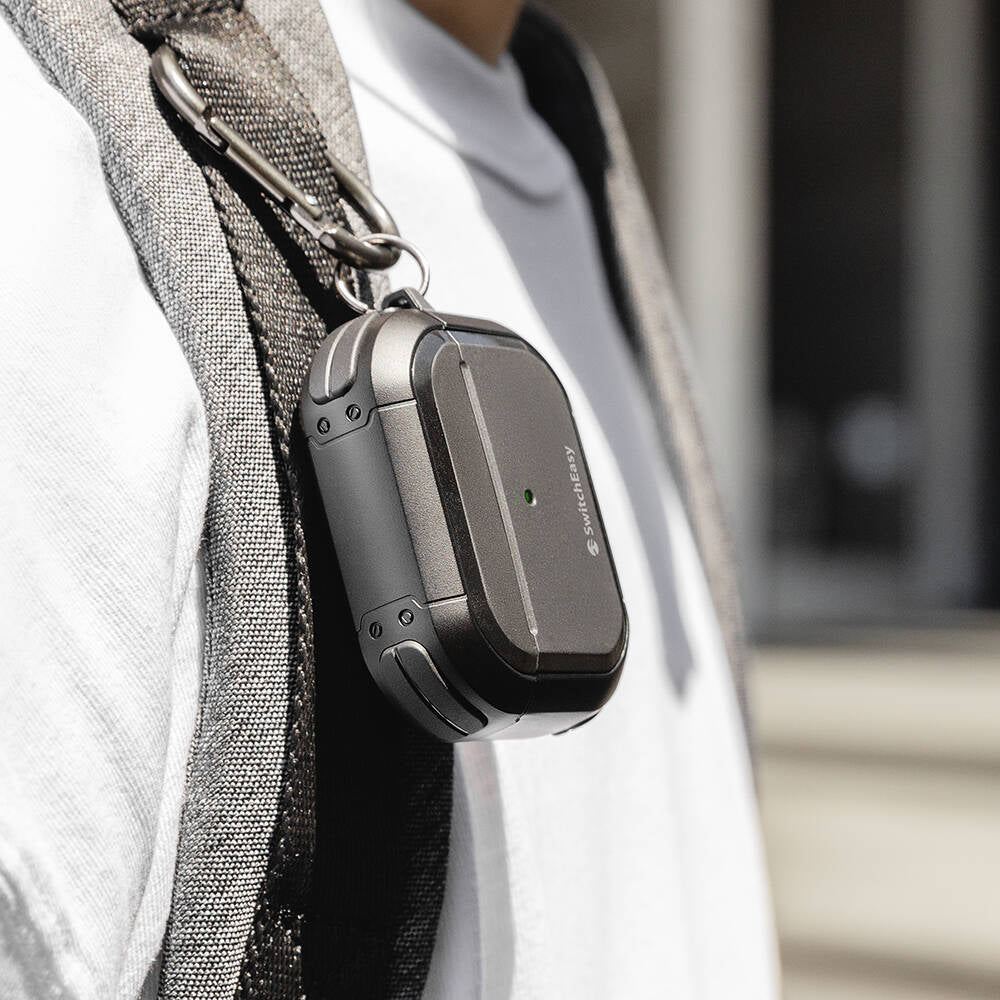 Airpods Pro 2 Kılıf Airbag Korumalı Ultra Sağlam Lisanslı Switcheasy Defender Kılıf Siyah