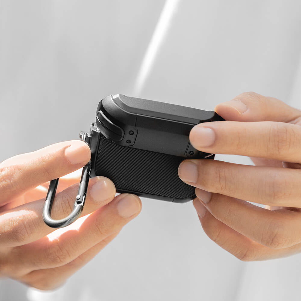 Airpods Pro 2 Kılıf Airbag Korumalı Ultra Sağlam Lisanslı Switcheasy Defender Kılıf Siyah