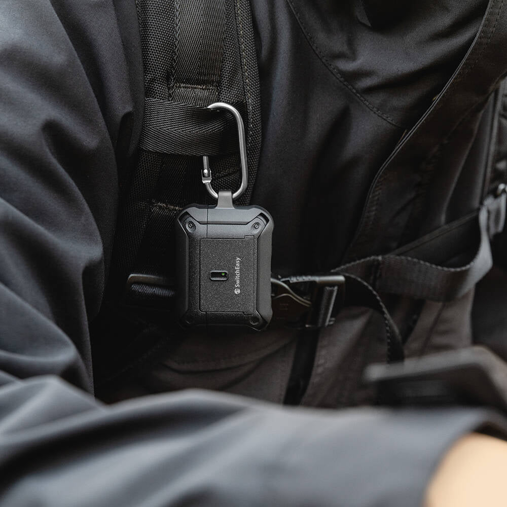 Airpods Pro 2 Kılıf Askılı Sağlam Tasarımlı Lisanslı Switcheasy Guardian Kılıf Gri