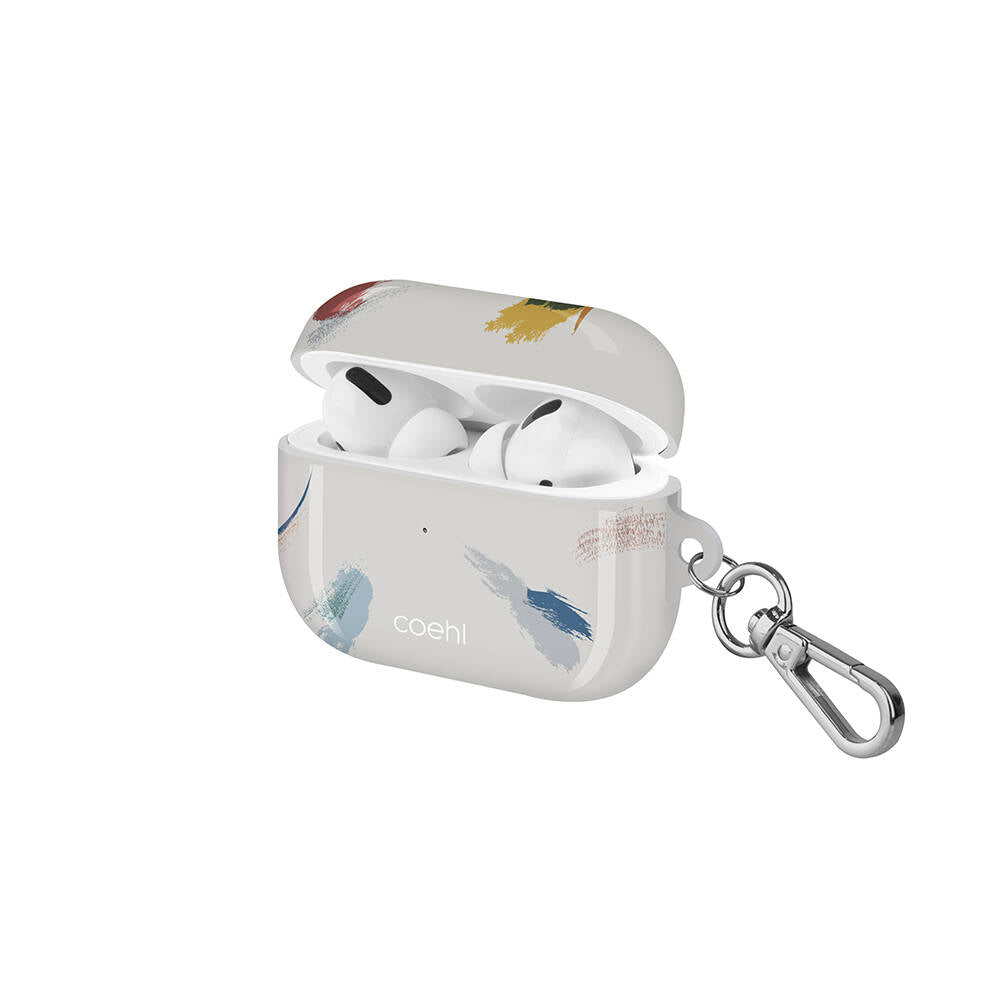 Airpods Pro Kılıf Fırça Boya Desenli Coehl Reverie Kılıf Mavi