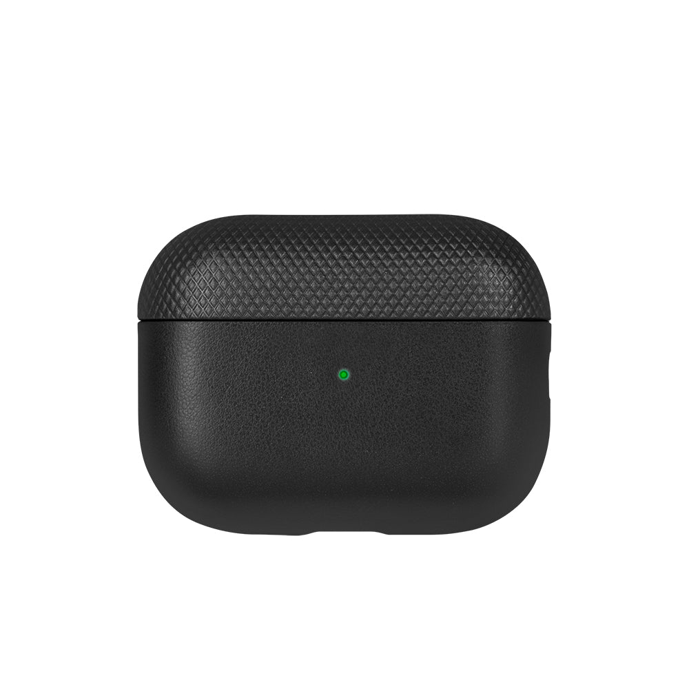 Apple AirPods Pro 2 Kılıf Qi M-Safe Şarj Özellikli Native Union RE Classic Serisi Suni Deri Kapak Siyah