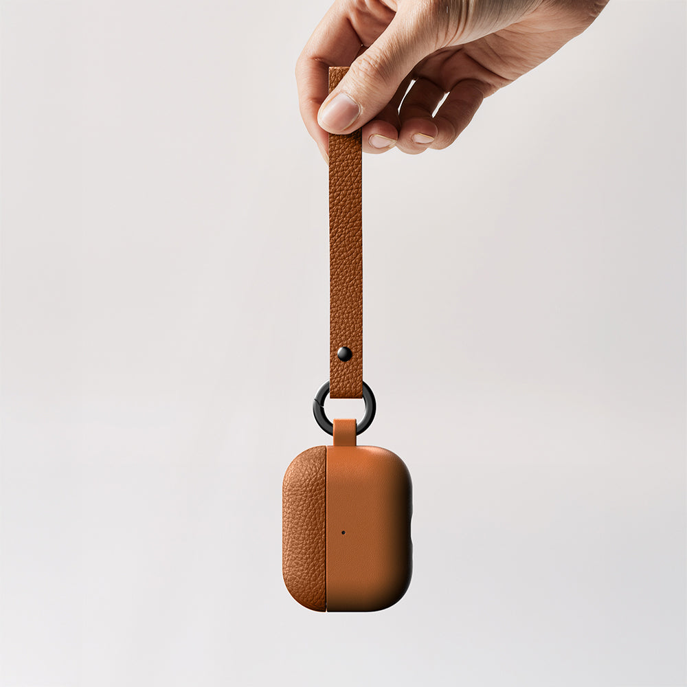 Apple AirPods Pro 3 Amazingthing Glamour Classique Serisi Deri Tasarımlı Kapak Kahverengi