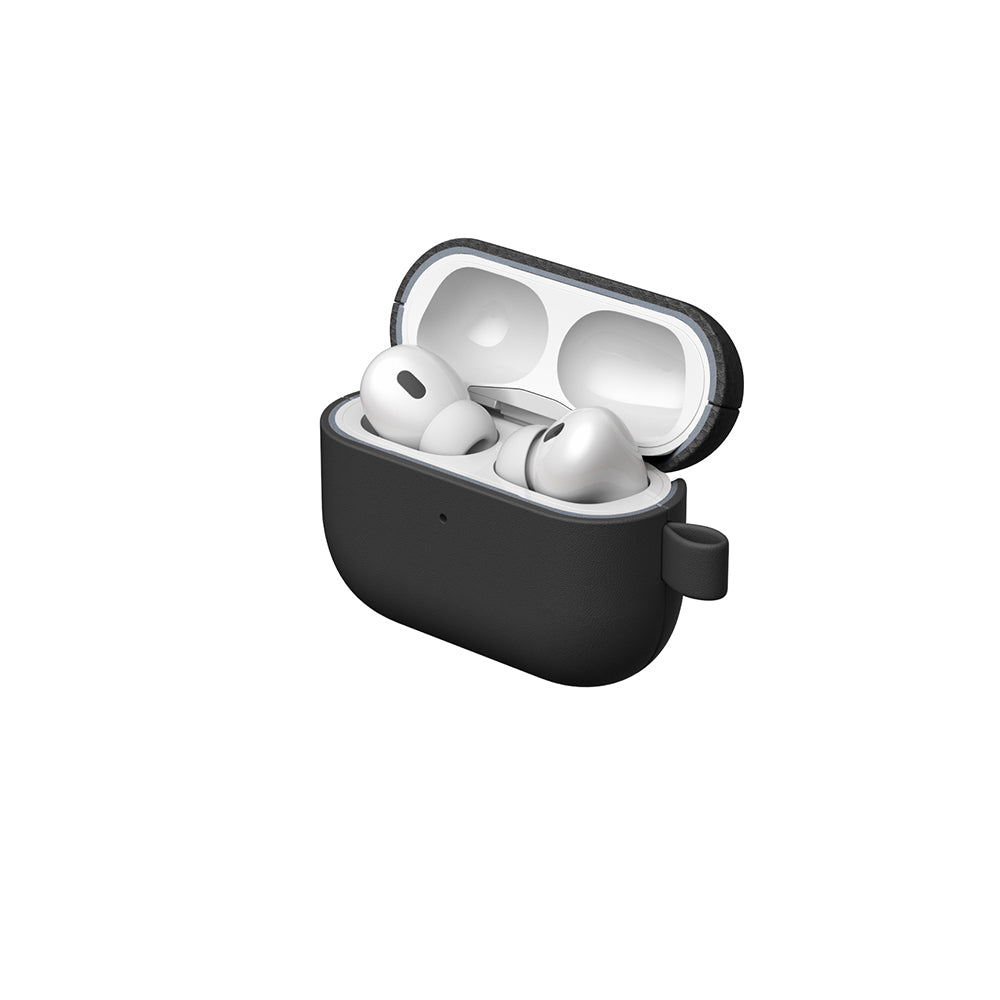 Apple AirPods Pro 3 Amazingthing Glamour Classique Serisi Deri Tasarımlı Kapak Siyah